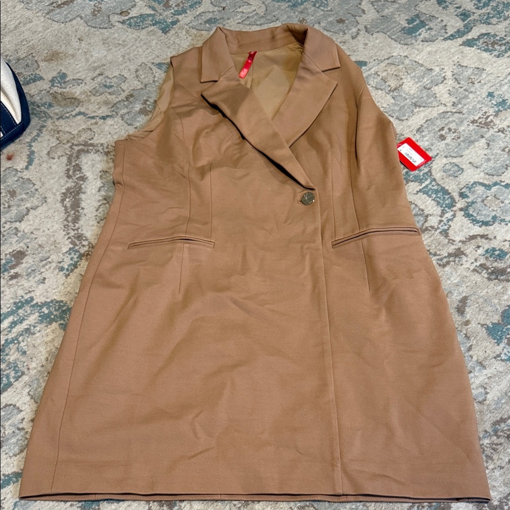 Brown Sleeveless Blazer Dress Spanx NWT